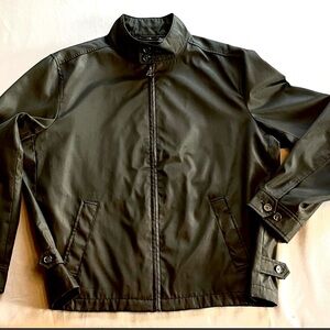 Banana Republic Men's Black Fabric Lined Windbreaker/Rain Jacket Sz XL